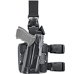 Image of Safariland 6305 ALS Tactical Holster w/ Quick Release Leg Harness - STX Plain Black, Right Hand 6305-7742-411