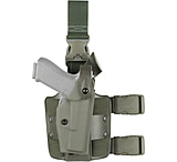 Image of Safariland 6305 ALS Tactical Holster w/ Quick Release Leg Harness - OD Green, Right Hand 6305-7742-561