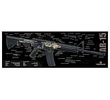 Image of Tekmat Armorers Bench Mat 12"x36" Ar-15 Cut Away Black