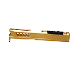 True Precision Axiom Slide Glock 43/43 9mm Pistol Slide, RMS Optic Cut & Cover Plate, Gold TiN Finish, TP-G43S-G-RMS