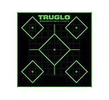Image of TruGlo TGTG14A25BB Tru-See Diamond Target Black/Green Self-Adhesive Heavy Paper