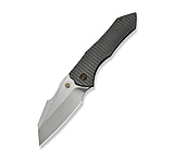 Image of We Knife Co Ltd High-fin Xl Thumb Stud Knife Diamond Patterned Polished Gray Titanium Handle 3.48inch Hand Rubbed Satin Cpm 20cv Blade We24010-6