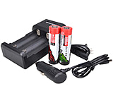 Image of Wicked Hunting Lights 4-Position 21700 Charger Kit w/21700 Li-Ion Batteries