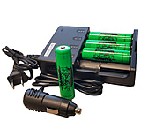 Image of Wicked Hunting Lights 4-Position 18650 Charger Kit w/ 18650 Li-Ion Batteries