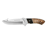 Image of Winchester Knives Large Fixed Burl Wood Knife w/ Gut Hook Tip