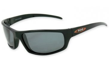Image of Sos Polar Max / Hammerhead Sunglasses, Frame - Shiny Black, Lens - Tac Polarized Smoke 1.0mm