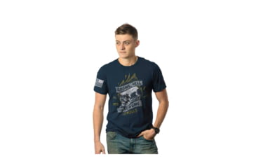 Image of Nine Line RAISING HELL AND SLING SHELLS T-SHIRT - MIDNIGHT NAVY, SMALL 8D301E9C, NLARHSSTSMIDNIGHTNAVYS