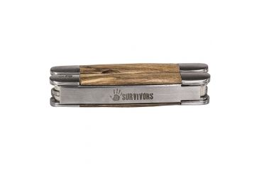 Image of 12 Survivors Pocket Harvester, Zebra Wood Handle TS72002B