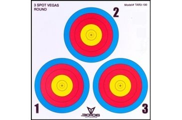Image of 30-06 Outdoors Paper Archery Target, 3-spot, 17x17in, 100ct, TAR3-100