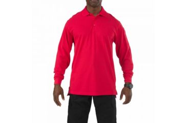 Image of 5.11 Tactical Professional Long Sleeve Polo - Men's, 3XL, Regular, Range Red, 42056-477-3XL
