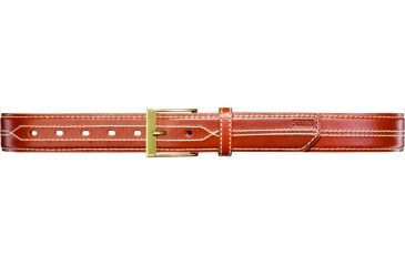 Image of 5.11 Tactical Stitch Leather 1 1/2in Belt - Tan Buckskin w/ Contrast Stitch - M 59502-970-M