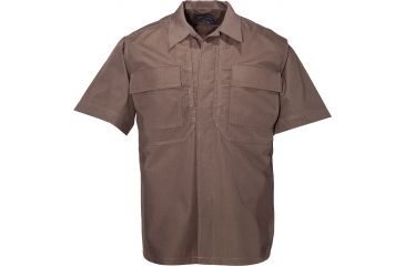 Image of 5.11 Tactical TDU Short Sleeve Shirt - Poly/Cotton Ripstop - Brown - XL 71001-108-XL