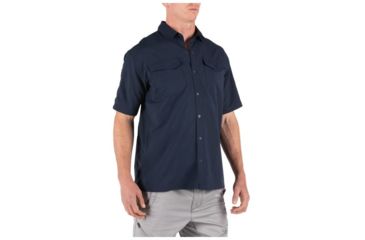 Image of 5.11 Tactical Freedom Flex Woven Short Sleeve Shirt - Men's, Peacoat, 2XL, 71340-787-2XL