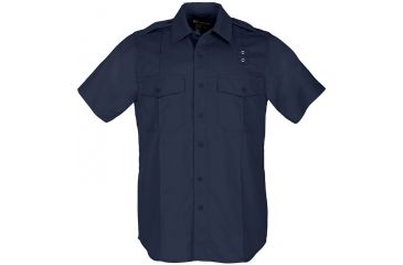 Image of 5.11 Tactical PDU Short Sleeve Twill Class A Shirt - Men's, Midnight Navy, MR, 71183-750-M-R