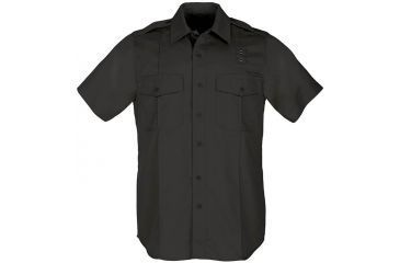Image of 5.11 Tactical PDU Short Sleeve Twill Class A Shirt - Men's, Black, 2XLR, 71183-019-2XL-R