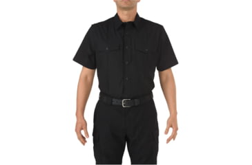 Image of 5.11 Tactical Stryke PDU Men Short Sleeve Shirt, B Class, 2XL, Regular, Black, 71038ABR-019-2XL-R