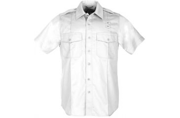 Image of 5.11 Tactical PDU Short Sleeve Twill Class A Shirt - Men's, White, 5XLT, 71183-010-5XL-T