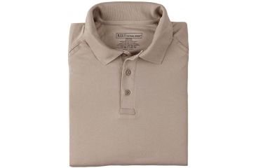 Image of 5.11 Tactical Performance Long Sleeve Polo - Men's, 2XL, Regular, Silver Tan, 72049-160-2XL
