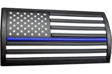 Image of 5ive Star Gear PVC Morale Patch, Slogans, US Flag Grey w/Blue Stripe 6781000