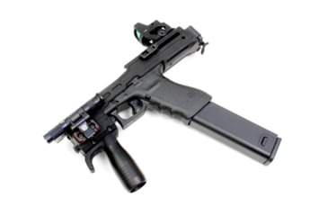 Image of A3 Industries 10 B&amp;T USW Modular Vertical Foregrip, 100 Degrees, Picatinny, w/ Handstop, 2.75in HK Grooved Grip, Polymer Base, Black, VFG-174