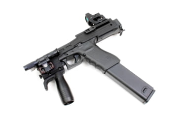 Image of A3 Industries 10 B&amp;T USW Modular Vertical Foregrip, 100 Degrees, Picatinny, w/ Handstop, 2.75in HK Grooved Grip, Polymer Base, Black, VFG-174