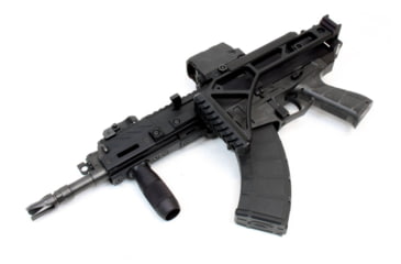 Image of A3 Industries Compact Modular Vertical Foregrips, Compact Single-Slot M-Lok Mounting Base With 2In Grooved Grip, Aluminum, Black, VFG-152