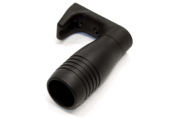Image of A3 Industries Compact Shorty Vertical Grip w/ Integrated Handstop, 90 Degree, 2.75in HK Grooved Aluminum Grip, Polymer Base, Black, VFG-116
