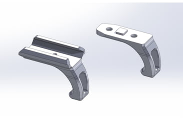 Image of A3 Industries Duo Picatinny Mount Front Hand Stops, 7075 Aluminum, Black, HS-012