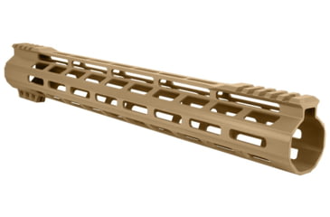 Image of ABC RIFLE COMPANY Super Slim Free Float Hybrid Top Cut AR-15 M-LOK Handguard, 15in, Cerakote Flat Dark Earth, HG15-TC-ML15-FDE