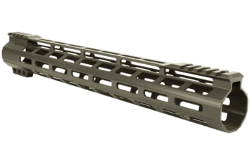 Image of ABC RIFLE COMPANY Super Slim Free Float Hybrid Top Cut AR-15 M-LOK Handguard, 15in, Cerakote Olive Drab Green, HG15-TC-ML15-ODG
