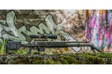 Image of Accuracy Solutions F.A.S.T. Chassis FEM 33 II Savage 5.062 Long Action - Side Bolt Release, Folding Stock, Right Hand Bolt, Sniper Grey, AS-20551