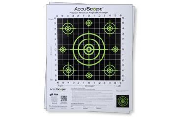 Image of AccuScope Paper Targets (10 pack of Targets), Green/Black, Small 1620APT
