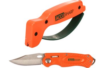 Image of Accusharp Blaze Orange Sharpnr &amp; Orange Sport Knife Combo