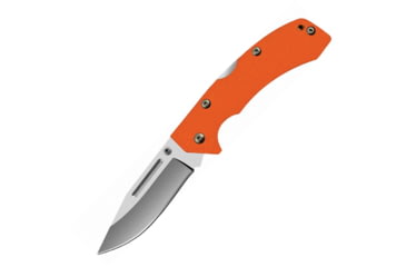 Image of AccuSharp Lockback Folding Knife, 4.5in Closed, 3.25in Satin SS Clip Point Blade, Orange G10 Handle, Thumb Stud, Pocket Clip, 712C