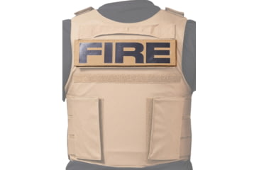 Image of Ace Link Armor Fire Patch, Black On Coyote, B-TG-ID-FI-BLK-CBR
