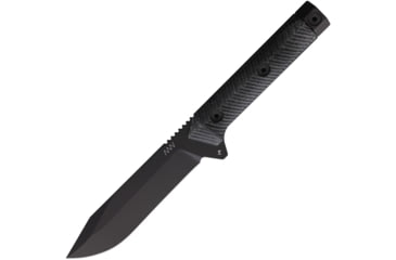 Image of Acta Non Verba Knives M73 Kontos Fixed Blade Knife, 5.25 in, Sleipner Tool Steel Black Cerakote, Drop Point Blade, Black Sculpted Micarta Handle, ANVM73002