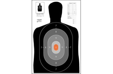 Image of Action Target B-27E PROS Target, 100 Pack, Black/Grey/Orange B-27E PROS-100