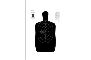 Image of Action Target B-34 25 Yard Reduction Of B-27 Police Silhouette 100 Per Case, Black, 17.5in x 23in, B-34-100