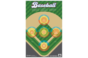 Image of Action Target GS-BASE-100FIRE1100 Action Baseball Hanging Paper 23 X 35 Ba