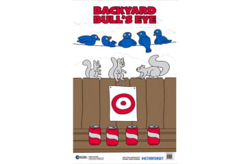 Image of Action Target GS-BKYARD-100 Action Back Yard Bull's-Eye Hanging Paper 23 X