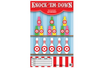 Image of Action Target GS-CARBTTL-100100 Action Knock-'Em-Down Hanging Paper 23 X 35