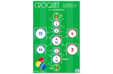 Image of Action Target GS-CROQUET-100EM# Action Croquet Hanging Paper 23 X 35 Croqu