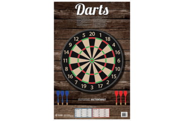 Image of Action Target GS-DARTS-100 Action Darts Hanging Paper 23 X 35 Dart Board 1
