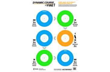 Image of Action Target GS-DCFIRE1-100INC Dynamic Course Paper 23 X 35 Circle Blue/