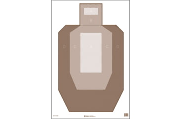 Image of Action Target IPSC Paper Target with Visible Scoring Zones, 23x35in, Brown, IPSC-P SHBR-100