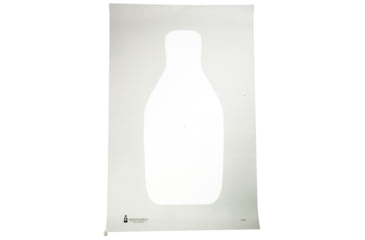 Image of Action Target Standard FBI/DEA Q Target, Bright White, 22 1/2x34 1/2, 100 Per Box