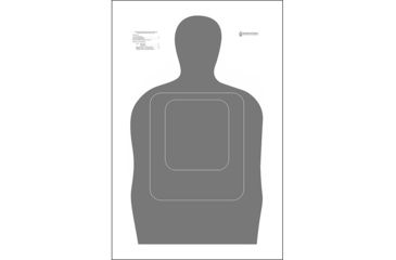 Image of Action Target TQ-15 Standard Silhouette 25 Yard Qualification Target 100 Per Case, Gray, 24in x 45in, TQ-15-100