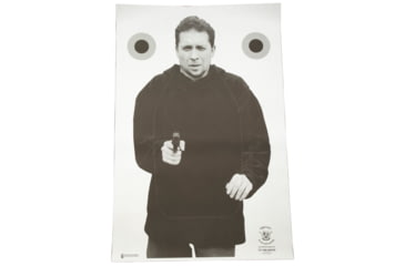 Image of Action Target Tridents Concepts Tactical Target Version 6, Training Target, Black and White, 23 x 35, 100 Per Box
