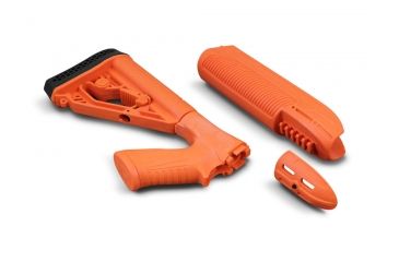 Image of Adaptive Tactical EX Stock &amp; Forend - Rem 870, 12g - Less Lethal Orange, Orange, 12ga, AT-02000-LE