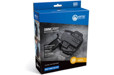 Image of Adaptive Tactical Hoftac Omnicarry Multi-Fit OWB Holster, Right Hand, Black, Compact, HT-01002-R